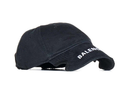 Balenciaga Embroidered Logo Visor Black