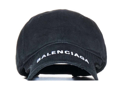 Balenciaga Embroidered Logo Visor Black