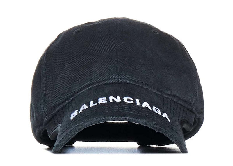 Balenciaga Embroidered Logo Visor Black