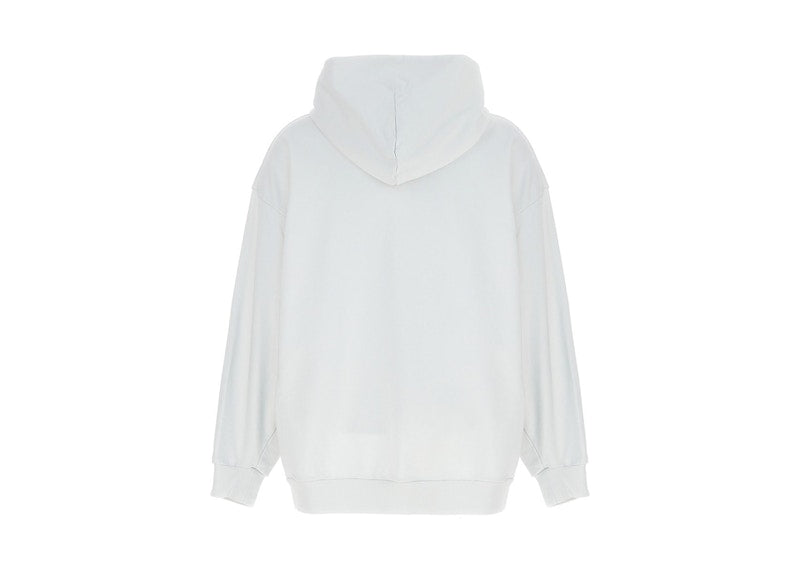 Balenciaga Energy Patched Jersey Oversized Hoodie White