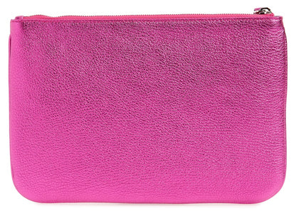 Balenciaga Everyday Leather Pouch Metallic Pink