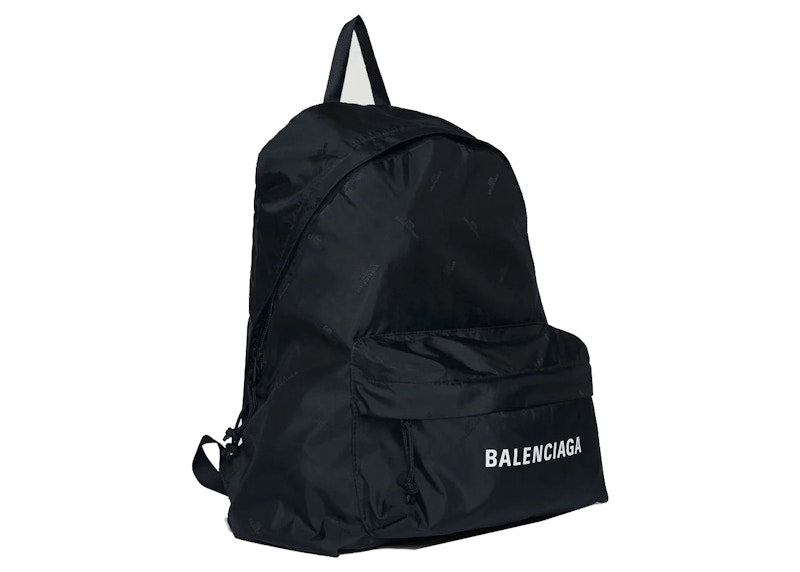 Balenciaga Expandable Backpack Black/White