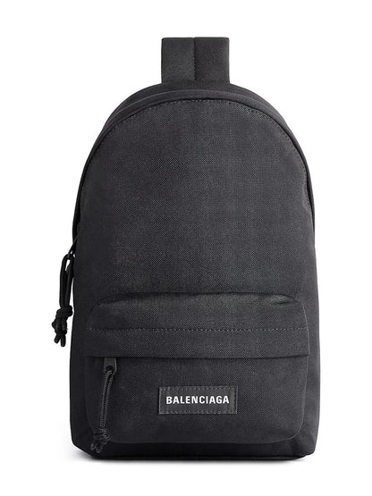 Balenciaga Explore One-Strap Sling Backpack Black