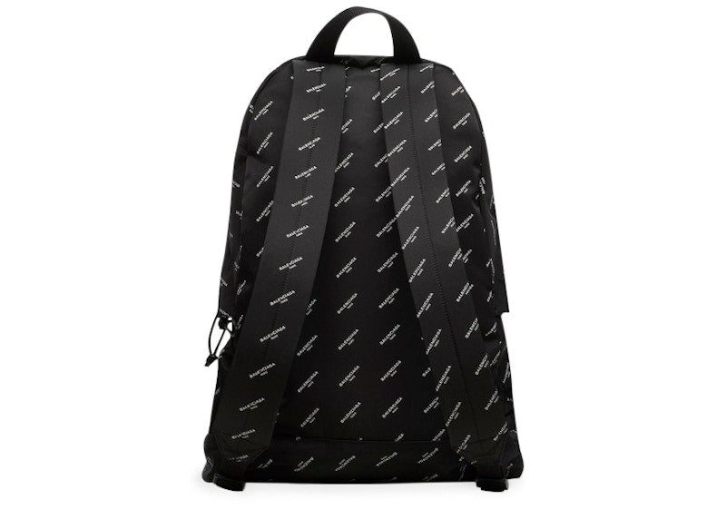 Balenciaga Explorer Backpack Logos Large Black/White