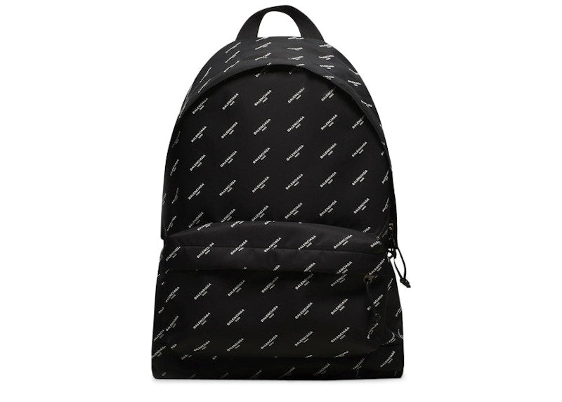 Balenciaga Explorer Backpack Logos Large Black/White