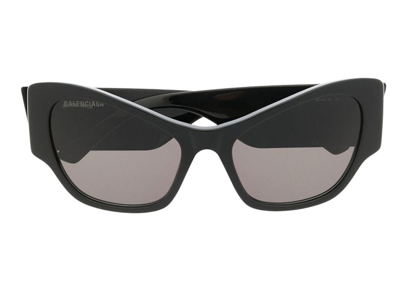 Balenciaga Eyewear cat-eye Logo Sunglasses Black/White (725213T0039)