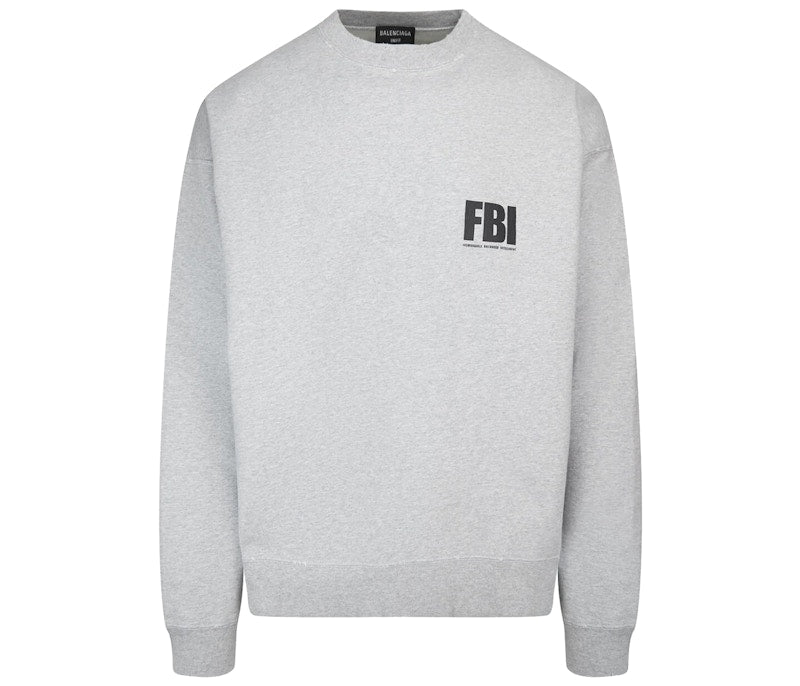 Balenciaga FBI Crewneck Sweatshirt Grey