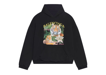 Balenciaga FBI Print Year Of The Tiger Reversible Hoodie Dark Blue/Black/Yellow