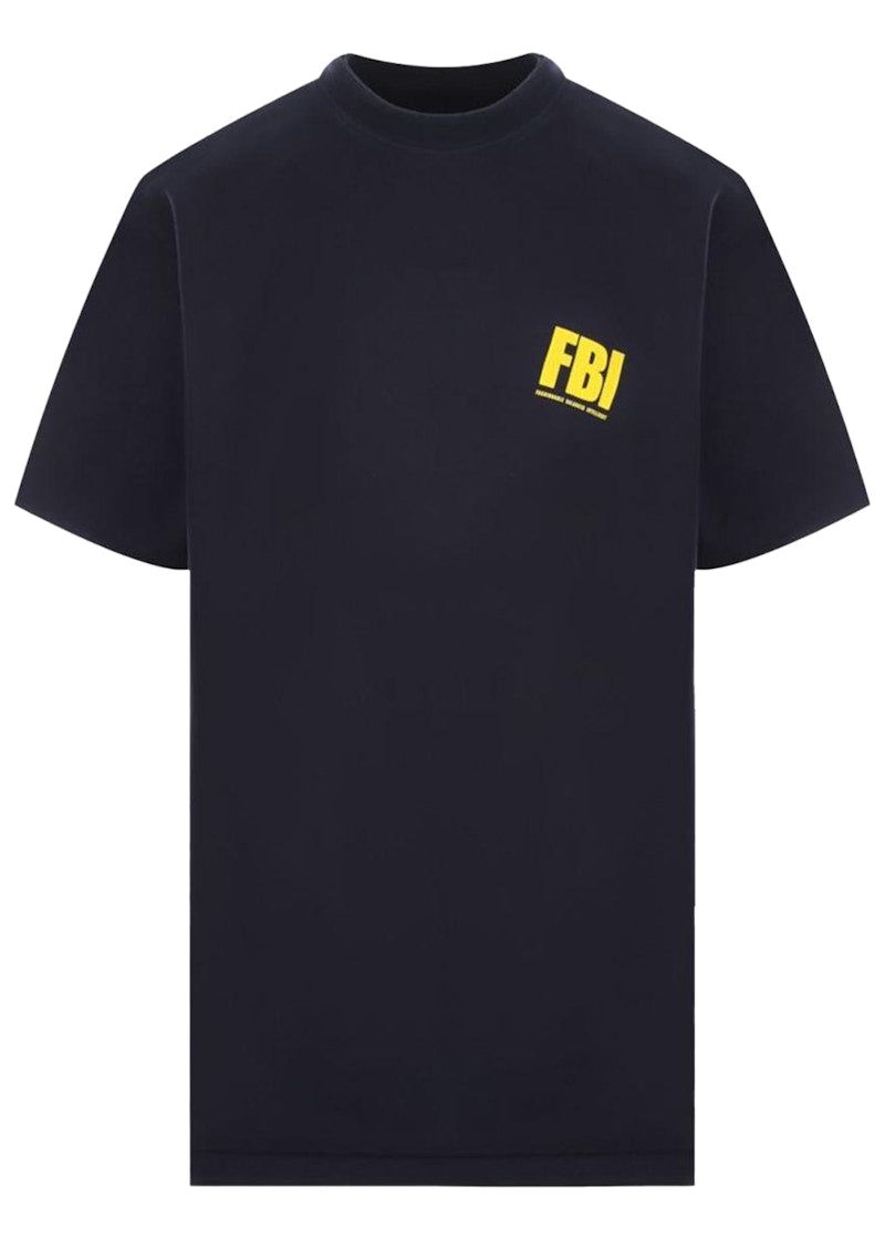 Balenciaga FBI Print Year Of The Tiger Reversible T-Shirt Dark Blue/Black/Yellow