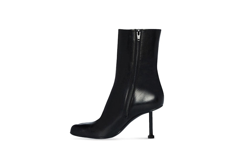 Balenciaga Fetish 80mm Bootie Black Sheepskin