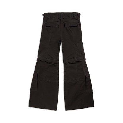 Balenciaga Flared Cargo Trousers in Black Black