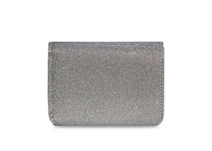Balenciaga Glitter Cash Wallet Mini Grey