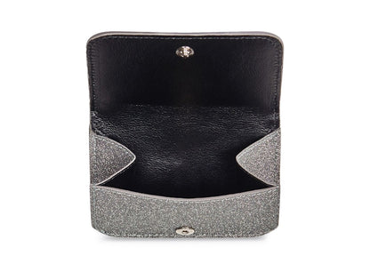 Balenciaga Glitter Cash Wallet Mini Grey
