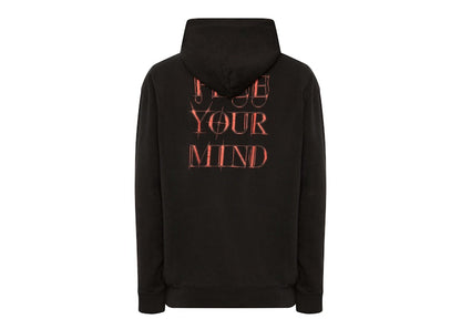 Balenciaga Gothic Logo Hoodie Black