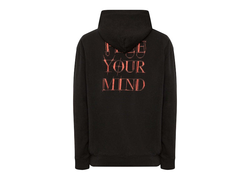 Balenciaga Gothic Logo Hoodie Black