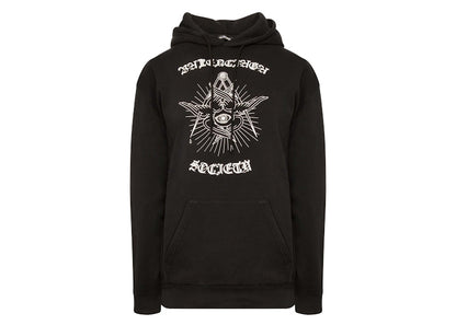 Balenciaga Gothic Logo Hoodie Black