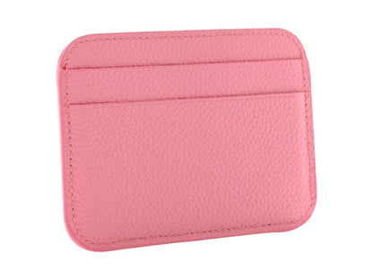 Balenciaga Grained Calfskin Logo Cash Rounded Card Holder Light Pink/Black