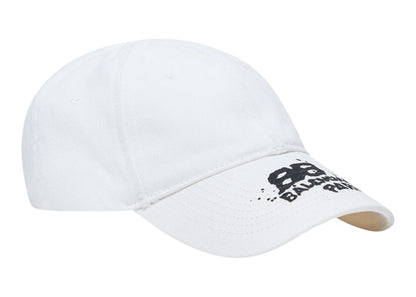 Balenciaga Hand Drawn BB Icon Velcro Tab Baseball Cap White/Black