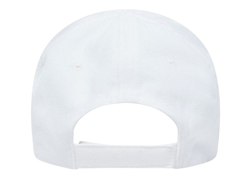 Balenciaga Hand Drawn BB Icon Velcro Tab Baseball Cap White/Black