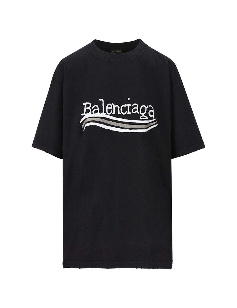 Balenciaga Hand Drawn Political Campaing Tee Black