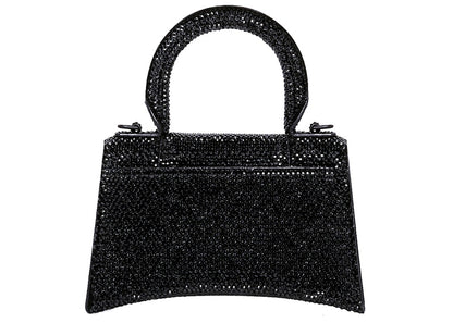 Balenciaga Hourglass Handbag XS Rhinestone Black