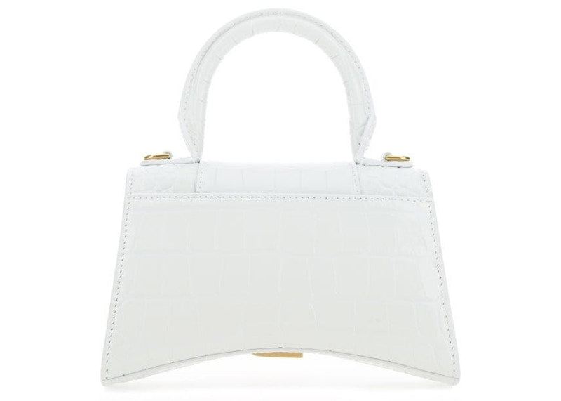 Balenciaga Hourglass Handbag XS White