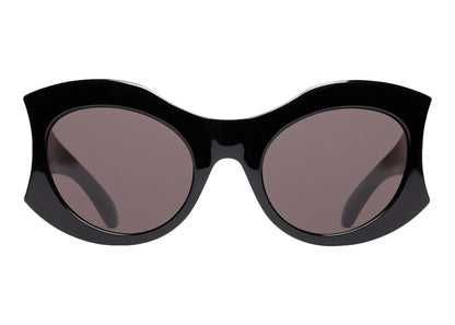 Balenciaga Hourglass Round Sunglasses Black