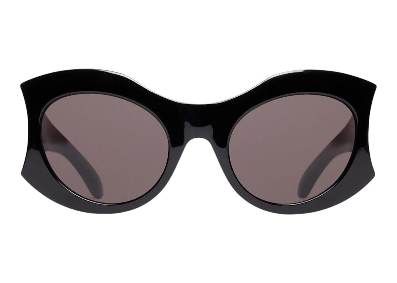 Balenciaga Hourglass Round Sunglasses Black