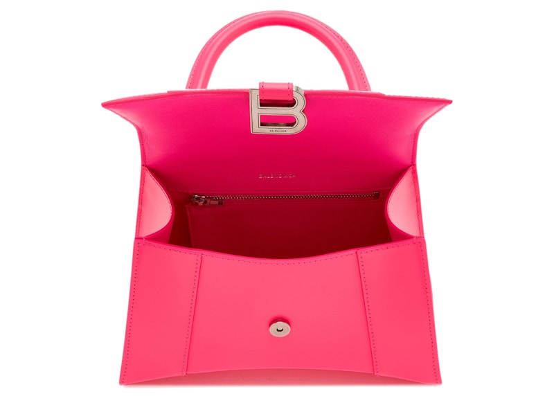 Balenciaga Hourglass Small Top Handle Bag Acid Fuchsia