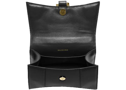 Balenciaga Hourglass Top Handle Bag Extra Small Black