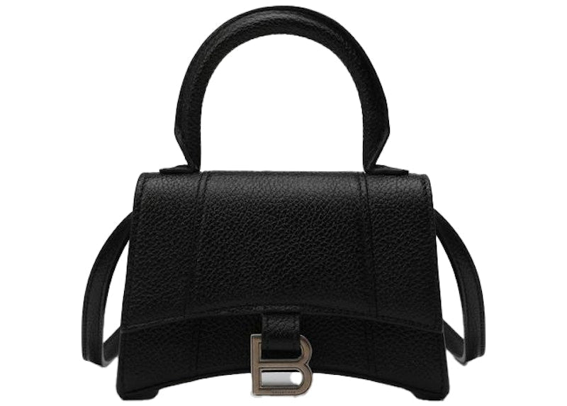 Balenciaga Hourglass Top Handle Bag Mini Black