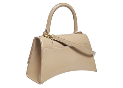 Balenciaga Hourglass Top Handle Bag Small Beige
