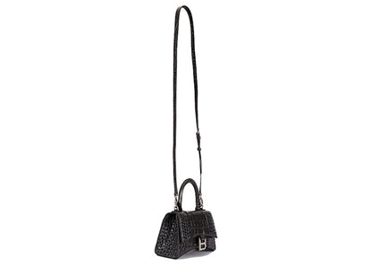 Balenciaga Hourglass Top Handle Bag XS Dark Gray