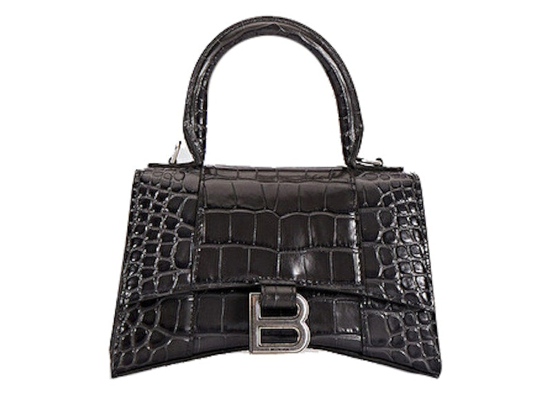 Balenciaga Hourglass Top Handle Bag XS Dark Gray