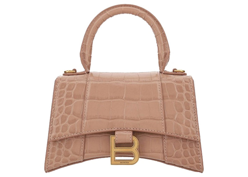 Balenciaga Hourglass Top Handle Bag XS Pink