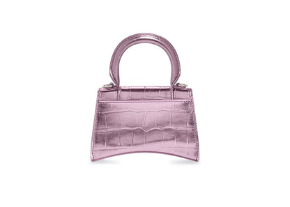 Balenciaga Hourglass Top Handle Mini Pink Metallized