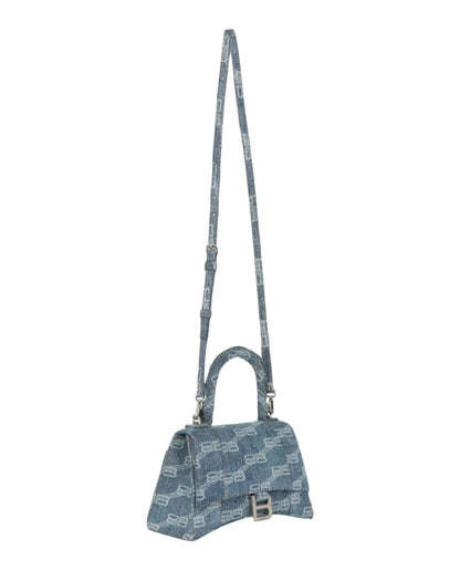 Balenciaga Hourglass Top Handle S Blue