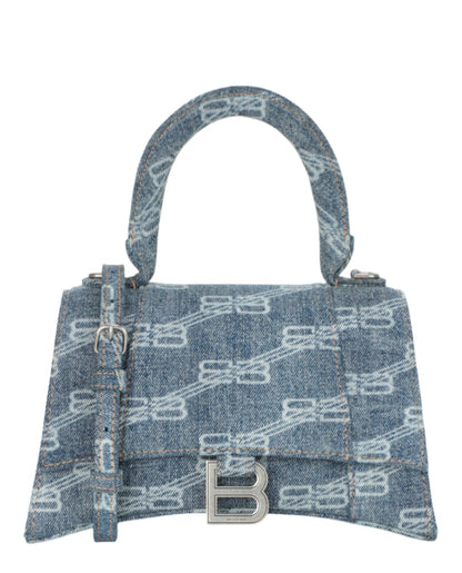 Balenciaga Hourglass Top Handle S Blue