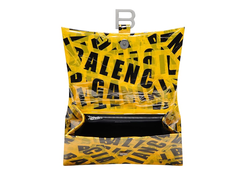 Balenciaga Hourglass Top Handle Small Tape In Yellow