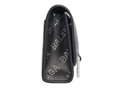 Balenciaga Hourglass Wallet On Chain With Rhinestones Black