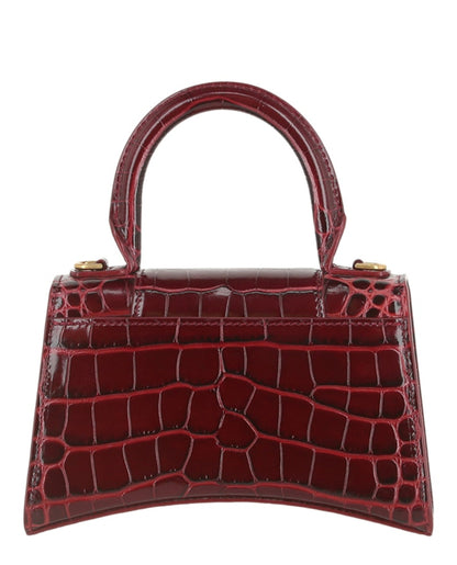 Balenciaga Hourglass XS Top Handle Dark Red
