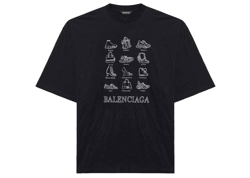 Balenciaga Icons XL T-shirt Black/White