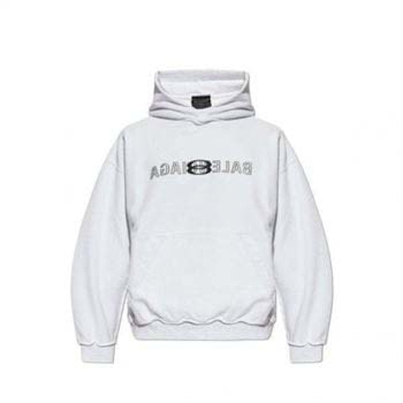 Balenciaga Inside Out Hoodie Light Heather Grey/Black