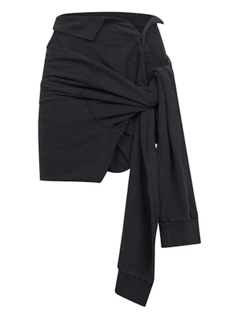 Balenciaga Knotted Polo Skirt Faded Washed Black