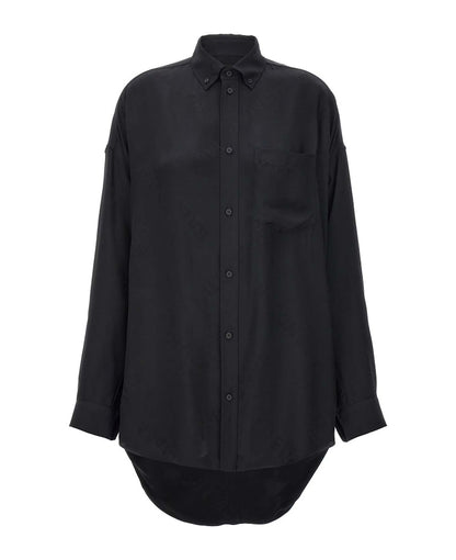 Balenciaga LS Cocoon Shirt Black