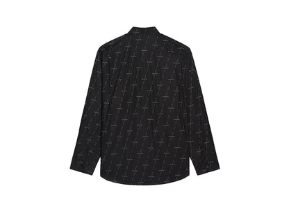 Balenciaga Large Fit Poplin Shirt Black/White Licence Printed