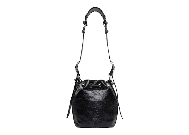 Balenciaga Le Cagole Bucket Bag XS Black Arena