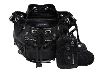Balenciaga Le Cagole Bucket Bag XS Black Arena
