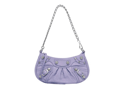 Balenciaga Le Cagole Mini Bag with Chain Lilac