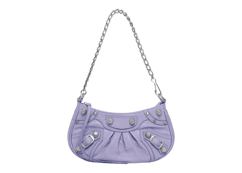 Balenciaga Le Cagole Mini Bag with Chain Lilac